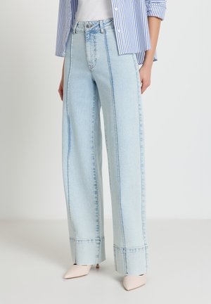 LUNGO  UNITA - Wide Leg - blu denim chiaro