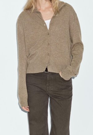 Cardigan - mottled green