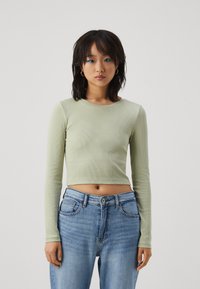 Even&Odd Petite 3 PACK - Long sleeved top - black/white/light green