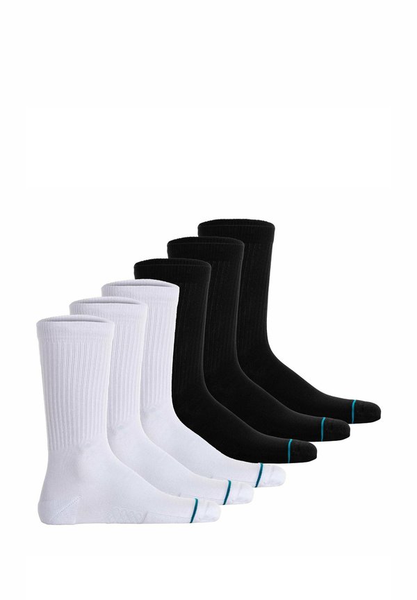UNISEX 6ER PACK - ICON LOGO BASIC CREW ICON - Socken - schwarz weiß