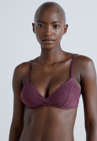 Calvin Klein Underwear LIGHTLY LINED TRIANGLE ICON LACE - Trojuholníková podprsenka - mauve wine