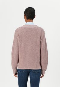 TOM TAILOR DENIM V NECK CARDIGAN - Cardigan - antique rose melange