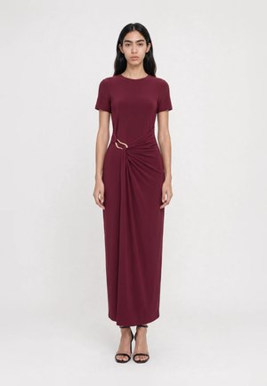 VILA, VIJUSTINE O NECK - Φόρεμα από ζέρσεϊ - tawny port