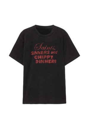 AllSaints, CHIPPY SS CREW - T-shirt med print - washed black