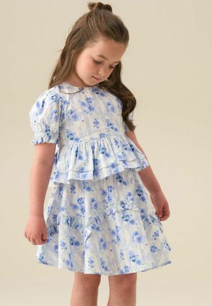 Angel & Rocket, REGULAR FIT - PIA FLORAL RUFFLE DETAIL SKIRT - Voltidega seelik - blue