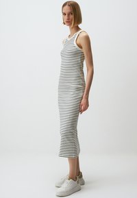 Jimmy Key SLEEVELESS ROUND NECK STRIPED MIDI - Robe pull - ecru