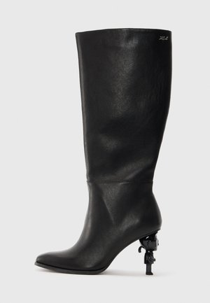 High heeled boots - black