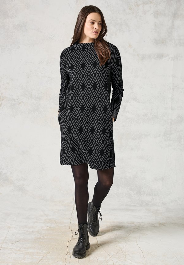 OTTOMAN - Strickkleid - schwarz