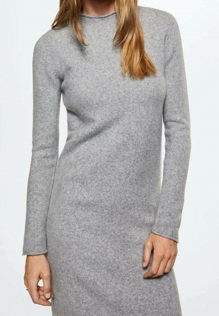 Mango Jumper dress - mottled grey - (Pre-owned) - Zalando.ie