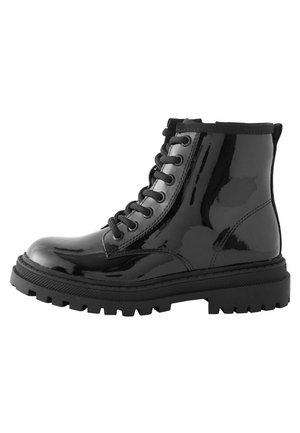 WARM LINED - Snowboots  - black patent