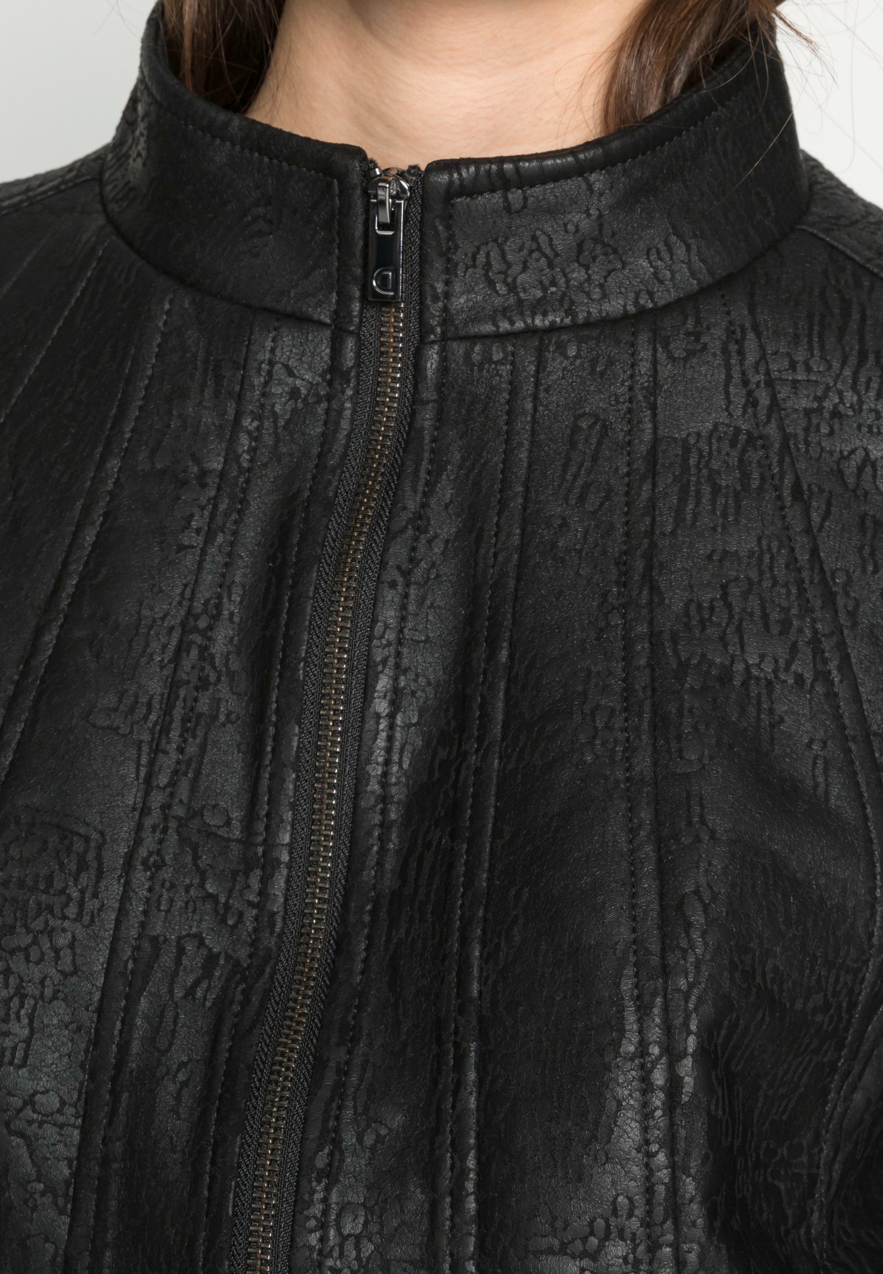 Desigual CHAQ COMARUGA - Chaqueta de cuero - black/negro - Zalando.es