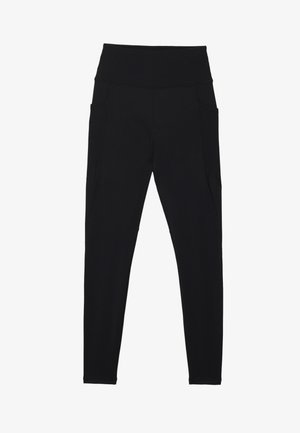 Even&Odd active ESSENTIAL FULL LENGTH HIGH RISE LEGGINGS WITH SIDE POCKET - Trikoot - black