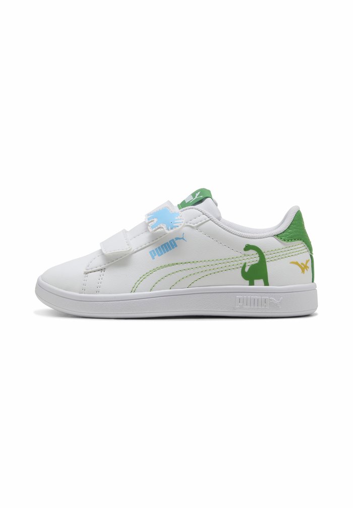 PUMA SMASH 3.0 DINO - Trainers - white-green fruit-vibrant blue