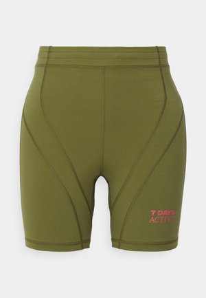 7 DAYS Active PANELLED BIKE SHORTS - Tights - capulet olive