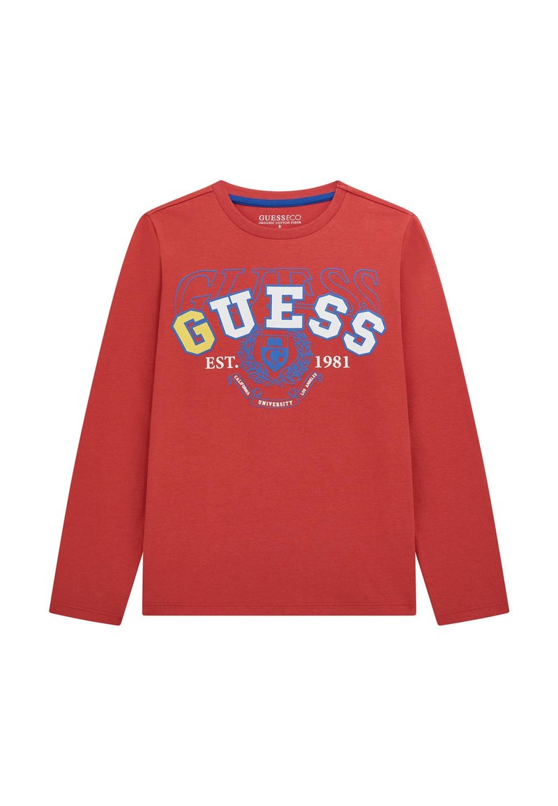 Guess BEDRUCKTES - Maglietta a manica lunga - rot