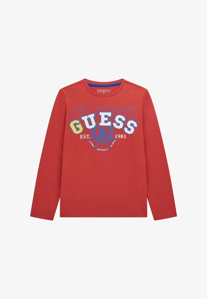 Guess BEDRUCKTES - Maglietta a manica lunga - rot