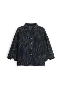 BOXY FIT TWO TONE PRINT - Camicia - coal blue