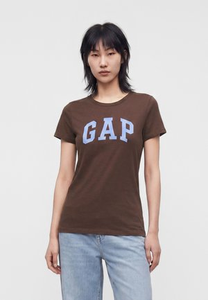 GAP, CLASSIC TEE - T-shirt imprimé - chocolate bar
