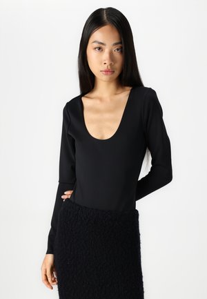 Good American SCUBA SCOOP BODY - Μπλούζα με μακριά μανίκια - black