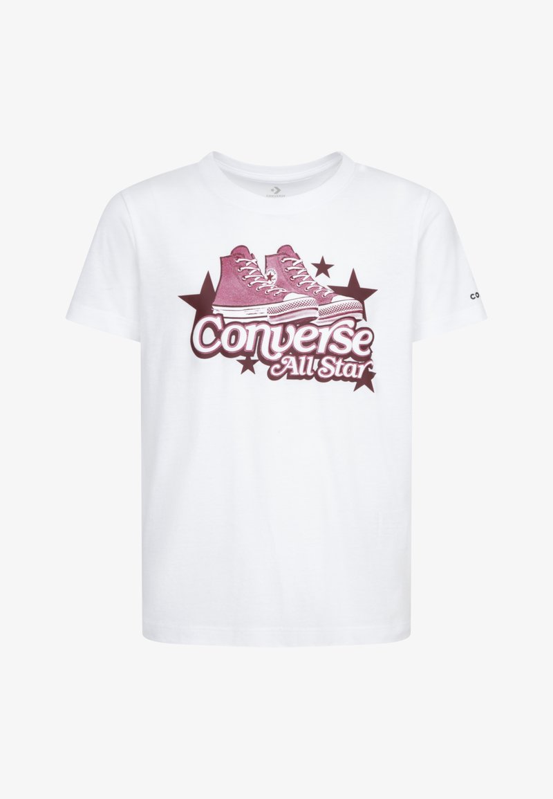 Converse RETRO SNEAKER - Apdrukāts T-krekls - white