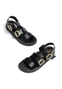 Yokono TUNEZ - Sandalen met plateauzool - black