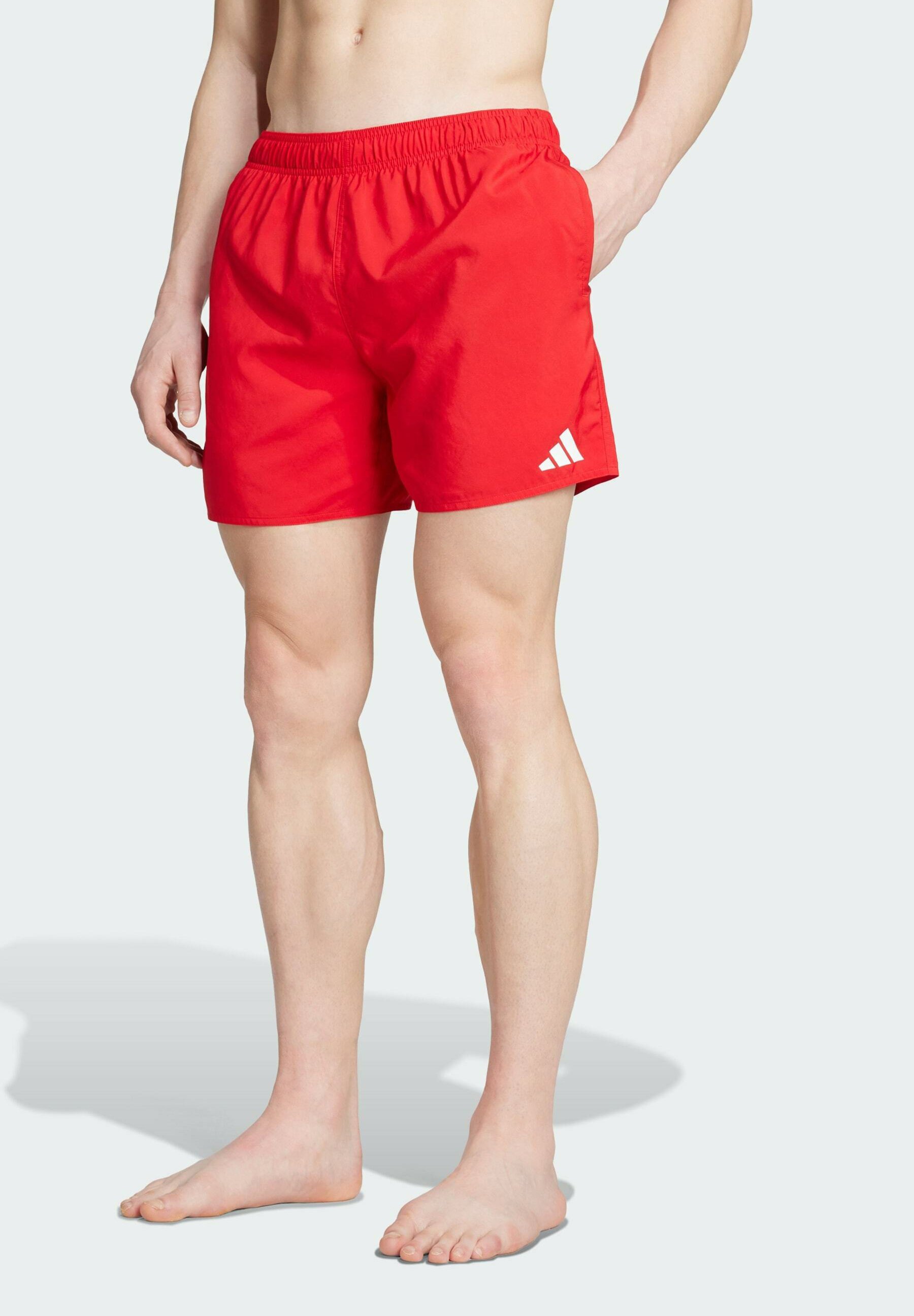 Men Sportswear Adidas Red Swim Shorts Adidas Sportswear ESSENTIALS