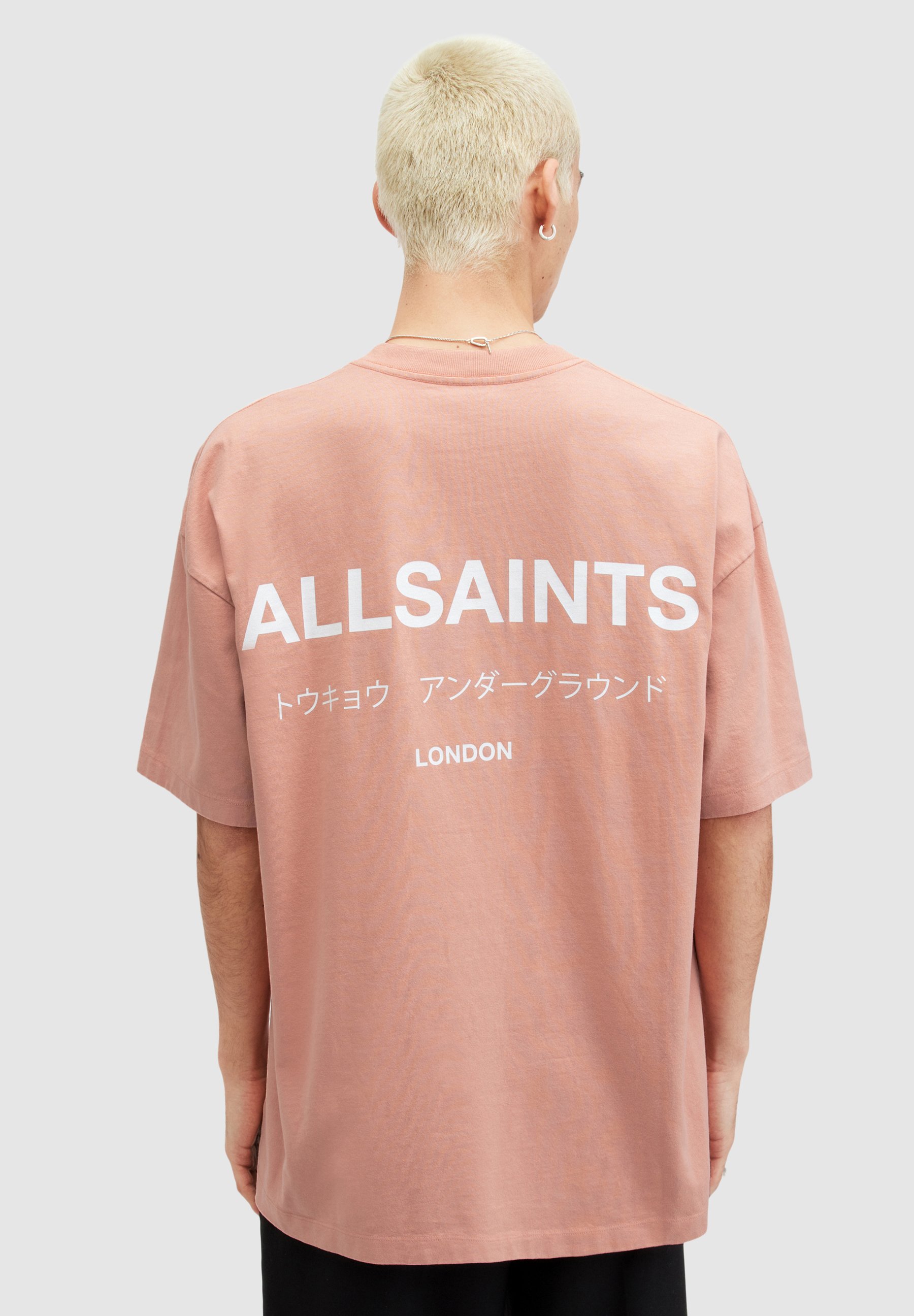 All Saints - ALLSAINTS✨カッコよすぎるピンクボーダーTシャツ allsaints-underground-