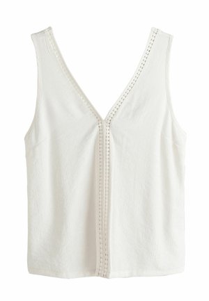 Next, TEXTURED V-NECK CAMI TOP - Bluse - cream