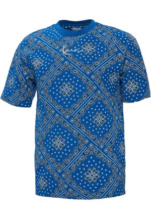 Karl Kani SMALL SIGNATURE  - T-shirt med print - blue black white