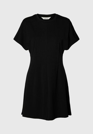 Selected, MINI DRESS VISCOSE BLEND - Φόρεμα ημέρας - black