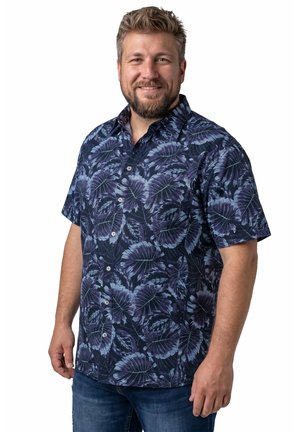 Men Plus, HEMD, HALBARM, KENTKRAGEN, ALLOVERPRINT, COMFORT FIT, BIS 8 XL - Overhemd - navy blue