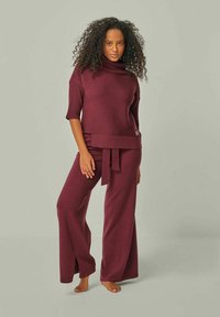 YOU LOOK PERFECT BAILEY - MERINO WOOL KNIT PANTS - Nachtwäsche Hose - bordeaux