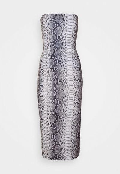 Norma Kamali STRAPLESS DRESS TO KNEE - Cocktailkjole - black/white