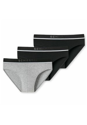 MIT KOMFORTBUND  3 PACK - Briefs - schwarz /schwarz /grau melange