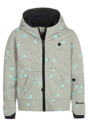 Tröja med dragkedja - mottled grey