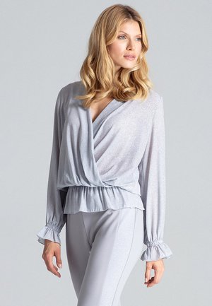 LONG SLEEVED - Blouse - grey