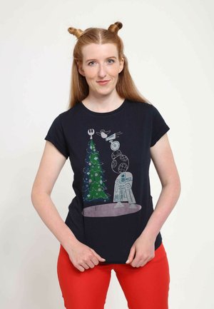 Henry Tiger STAR WARS: MULTIPLE FANCHISE DROID TREE - T-shirts print - navy blue