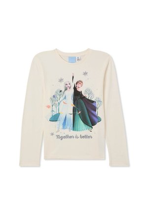 CON STAMPA FROZEN - Maglietta a manica lunga - bianco lana