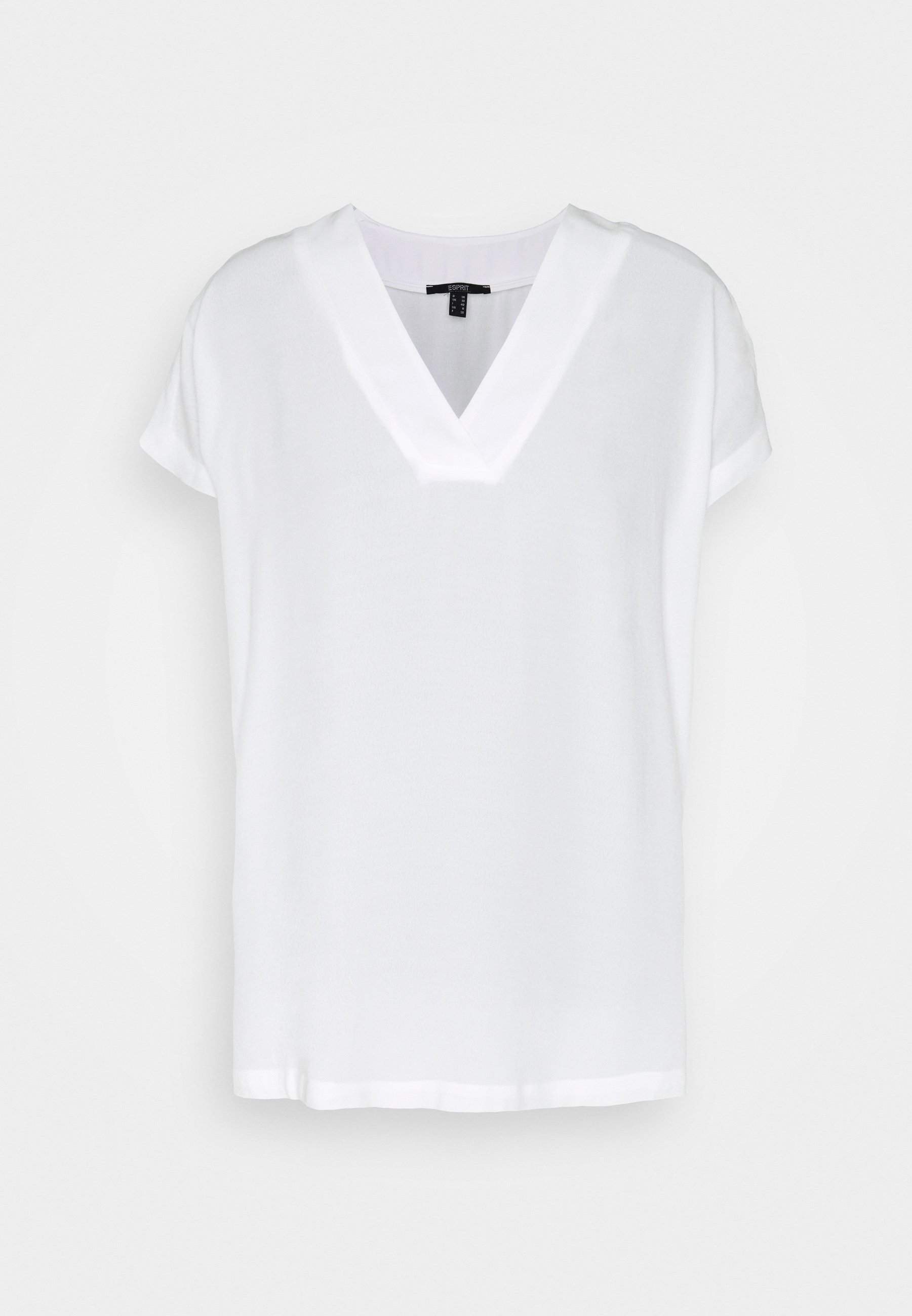 Esprit Collection BLOUSE SOLID - T-Shirt basic - off white/offwhite