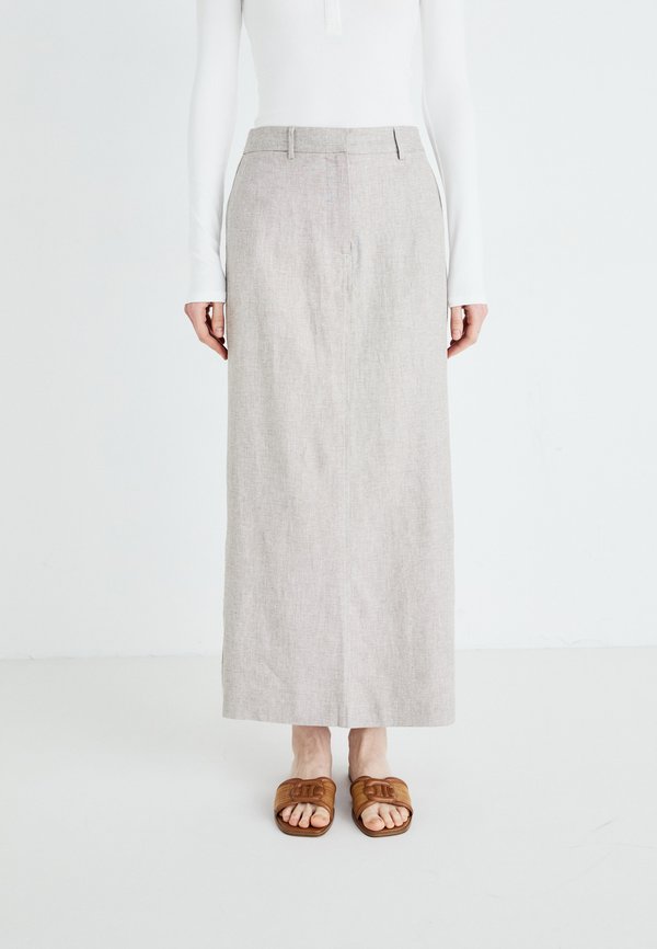 SLFMARGO RITA LONG SKIRT - Maxi skirt - sepia tint