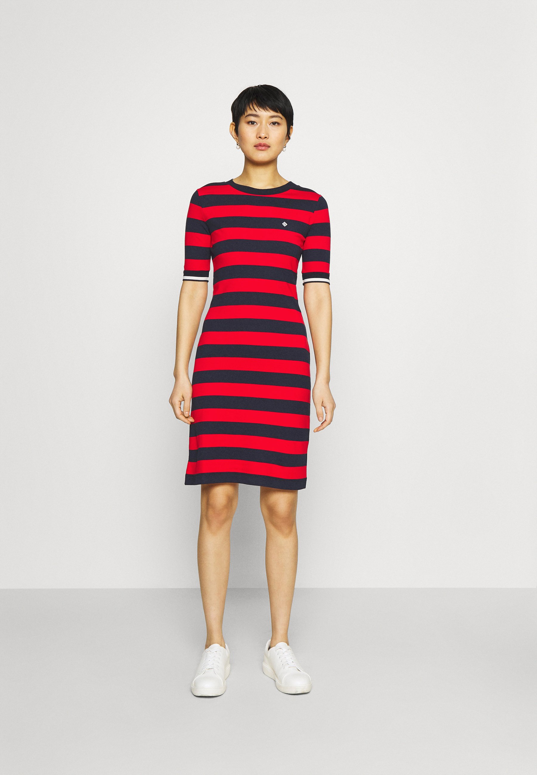 Damen BAR STRIPED DRESS - Jerseykleid Damen BAR STRIPED DRESS - Jerseykleid