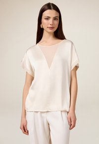 CON INSERTO SEE-THROUGH - Blouse - bianco