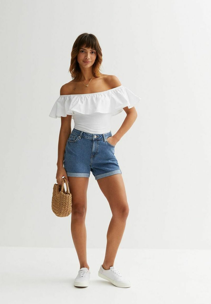 New Look Jeansshort blauw