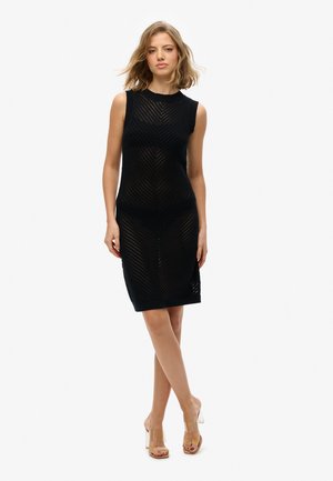 Superdry & Co CHEVRON - Strickkleid - black
