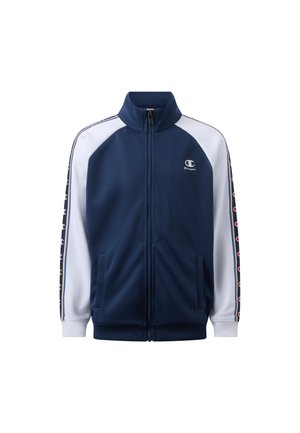 Champion, INSPIRED FULL ZIP WITH TAPE DETAILING - Sweatjacke - nava/white