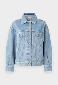 Abercrombie & Fitch Oversized Distressed Denim Trucker Jacket - Giacca di jeans - light