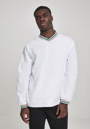 RIB STOP V-NECK PULL OVER - Sportinis megztinis - wht/multicolor