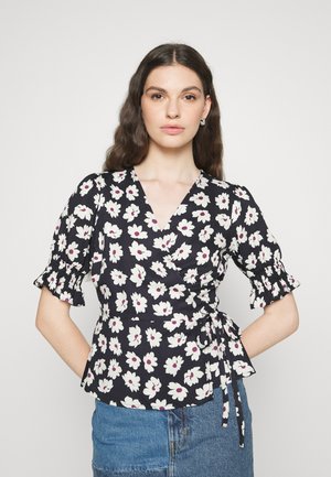 PCNIKA WRAP - Blouse - dark navy
