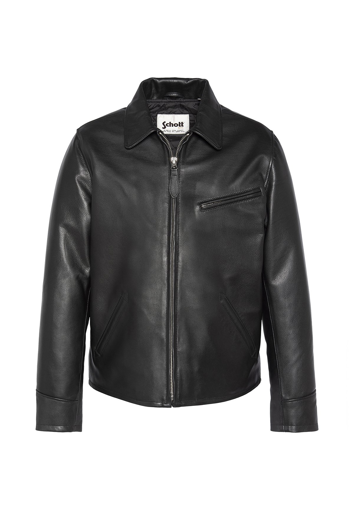 Schott Leather jacket - noir/black - Zalando