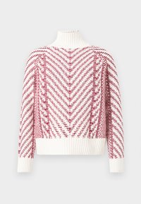 TEXTURED CABLE MOCK - Pulover - red